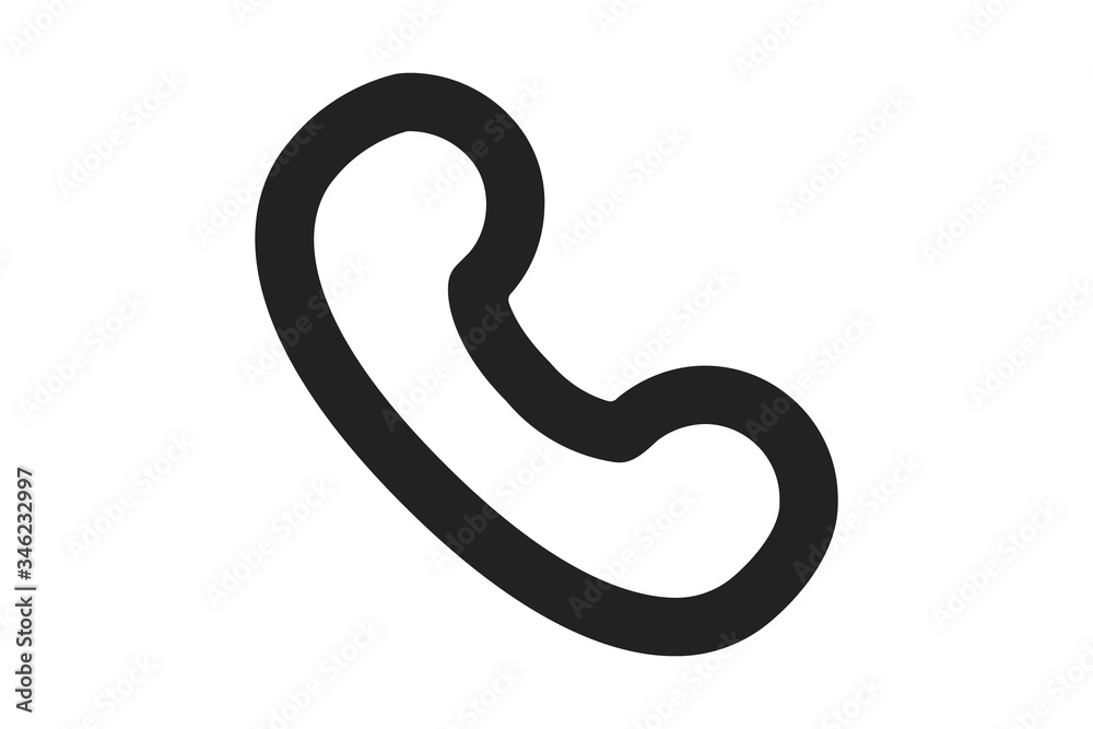 Phone icon in trendy flat style isolated on white background. Telephone symbol. Phone icon in trendy flat style isolated on white background. Telephone symbol.