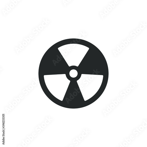 Single icon of a radioactive isolated on white background