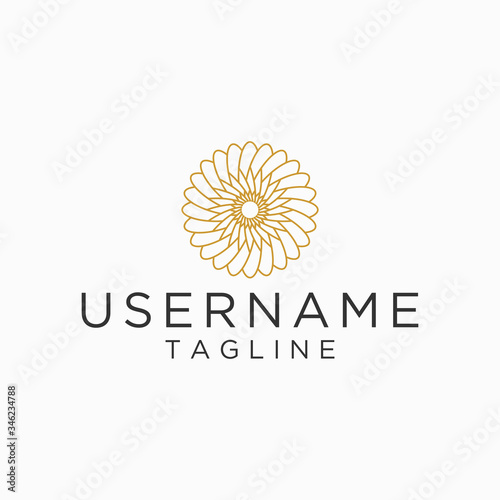 The golden mandala logo is perfect for the fashion, cosmetic, hotel and other industries.