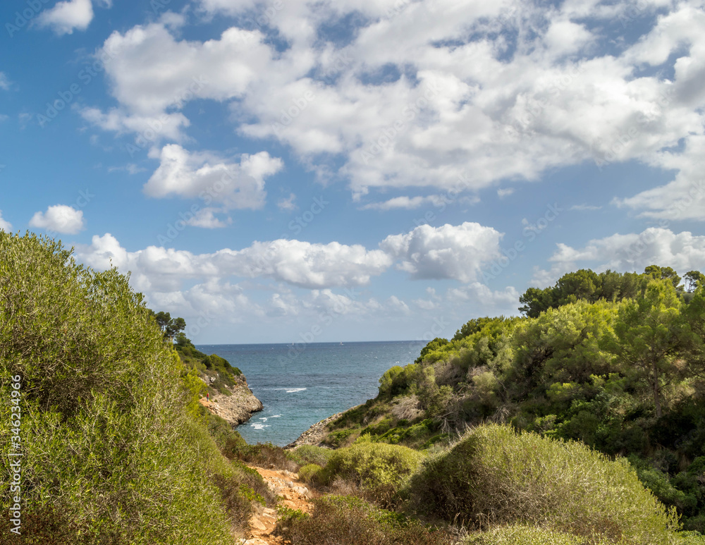 A beautiful landscape from Cala Murta , Palma de Mallorca