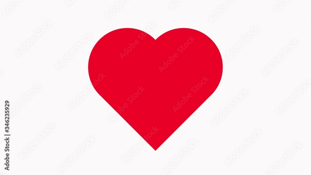 Red heart symbol pulsating on a white background. Red heart symbol pulsating on a white background.