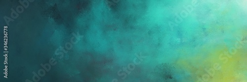 beautiful abstract painting background texture with dark slate gray, medium aqua marine and blue chill colors and space for text or image Fototapeta