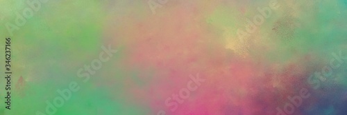 beautiful rosy brown, dark sea green and antique fuchsia colored vintage abstract painted background with space for text or image. can be used as horizontal background graphic