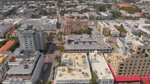 Aerial view of Miami Art Deco District located in South Beach, Miami photo