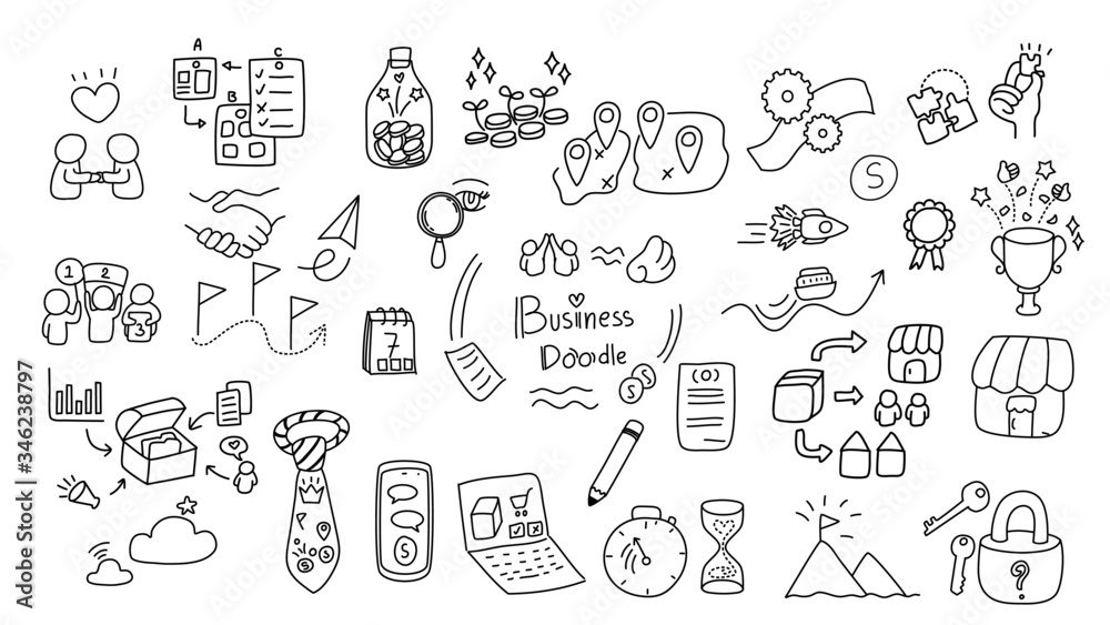 hand draw line art icon set. Business, financial, data collection, strategy and marketing theme doodle sketch. hand draw line art icon set. Business, financial, data collection, strategy and marketing theme doodle sketch.