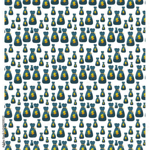 Seamless wallet pattern, wallets icon, vector illustration