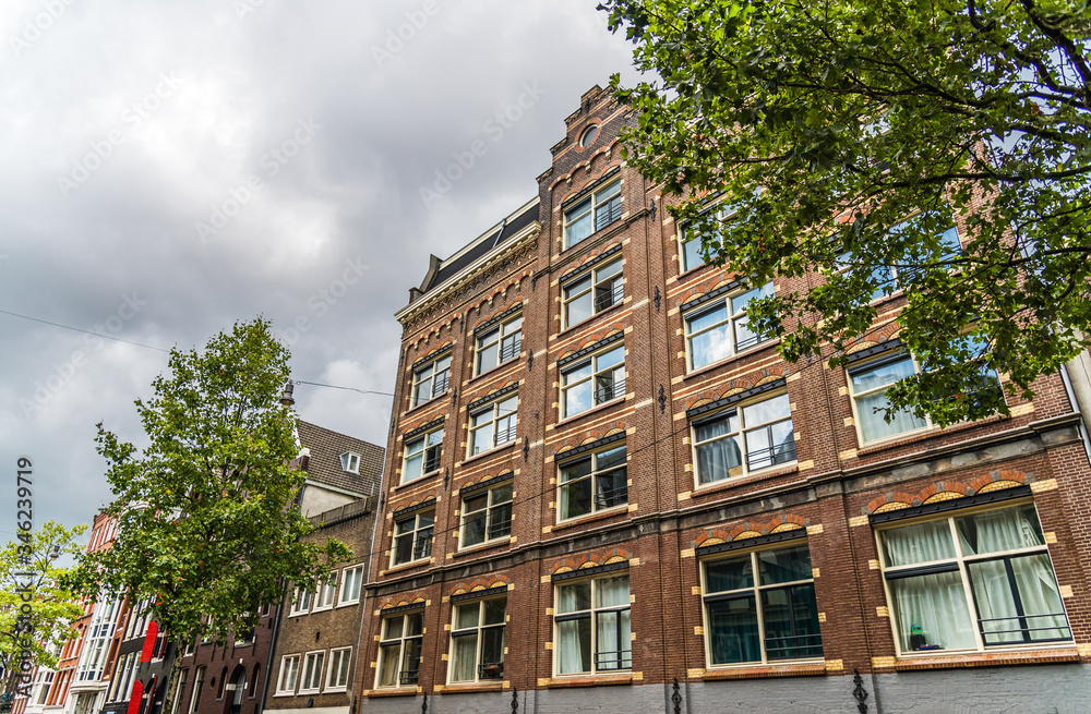 Fototapeta premium Traditional Dutch architecture colorful houses in Amsterdam, Netherlands