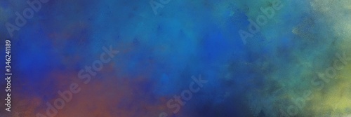 beautiful dark slate blue and dark sea green colored vintage abstract painted background with space for text or image. can be used as header or banner