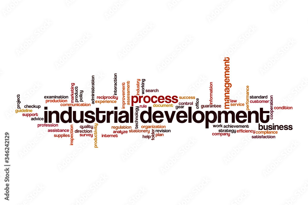 Industrial development word cloud concept Industrial development word cloud concept