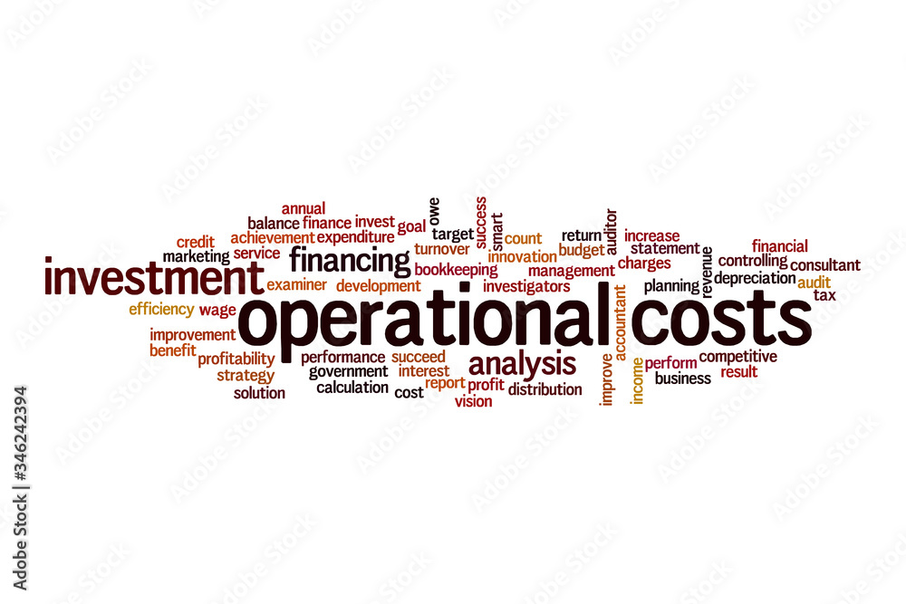 Operational costs word cloud concept Operational costs word cloud concept