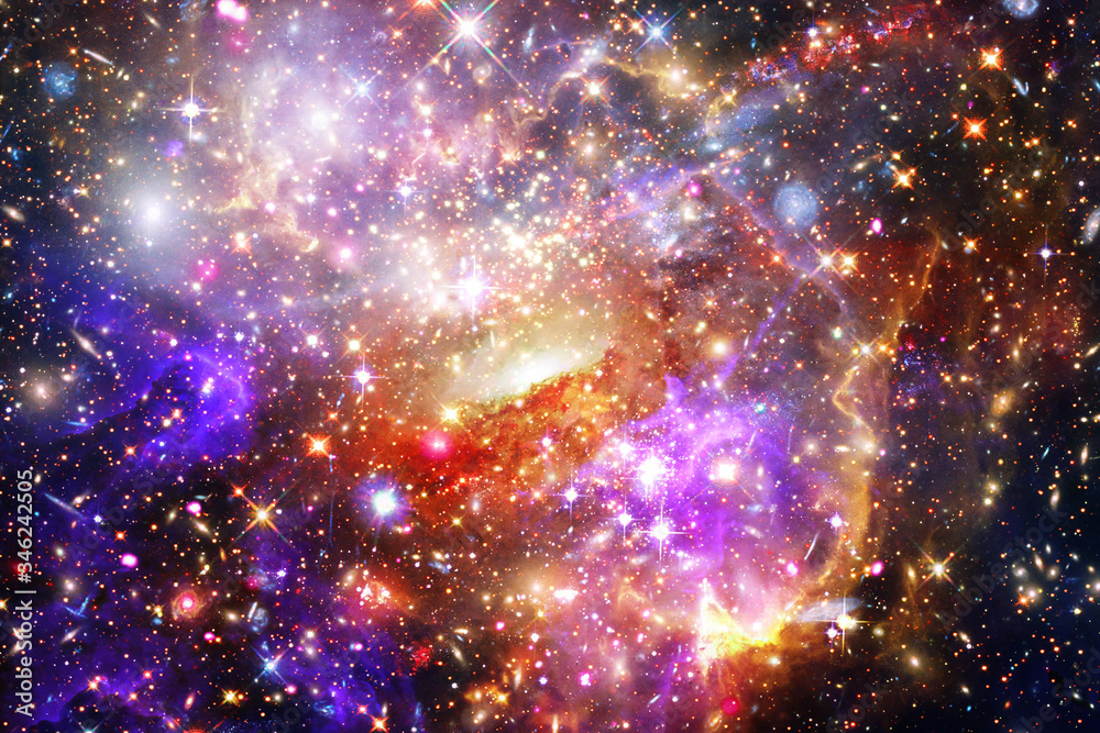 Highly detailed epic galaxy and stars. The elements of this image furnished by NASA.