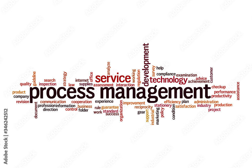 Process management word cloud concept Process management word cloud concept