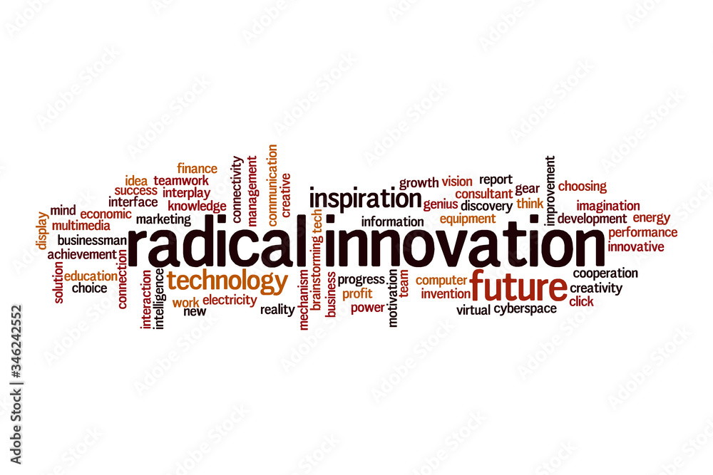 Radical innovation word cloud concept Radical innovation word cloud concept