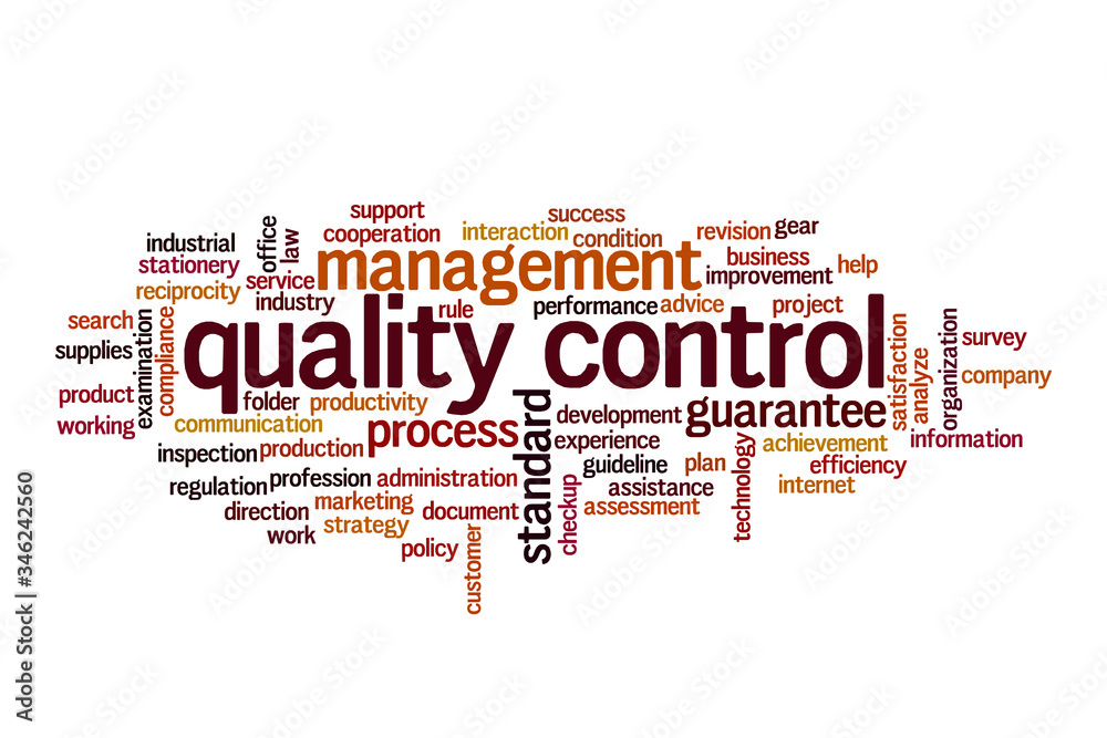 Quality control word cloud concept
