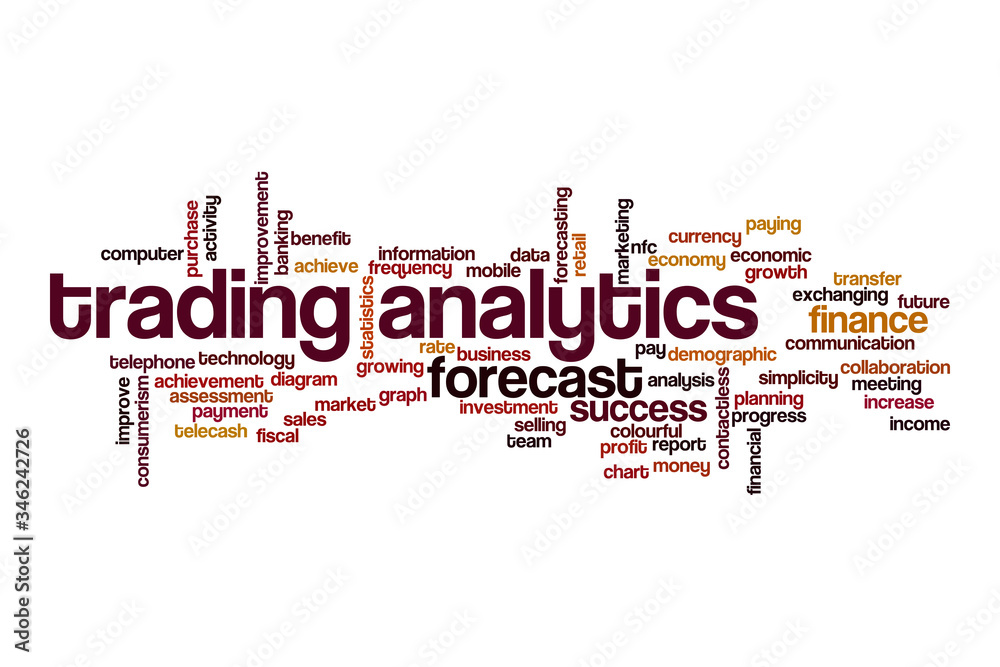 Trading analytics word cloud concept Trading analytics word cloud concept