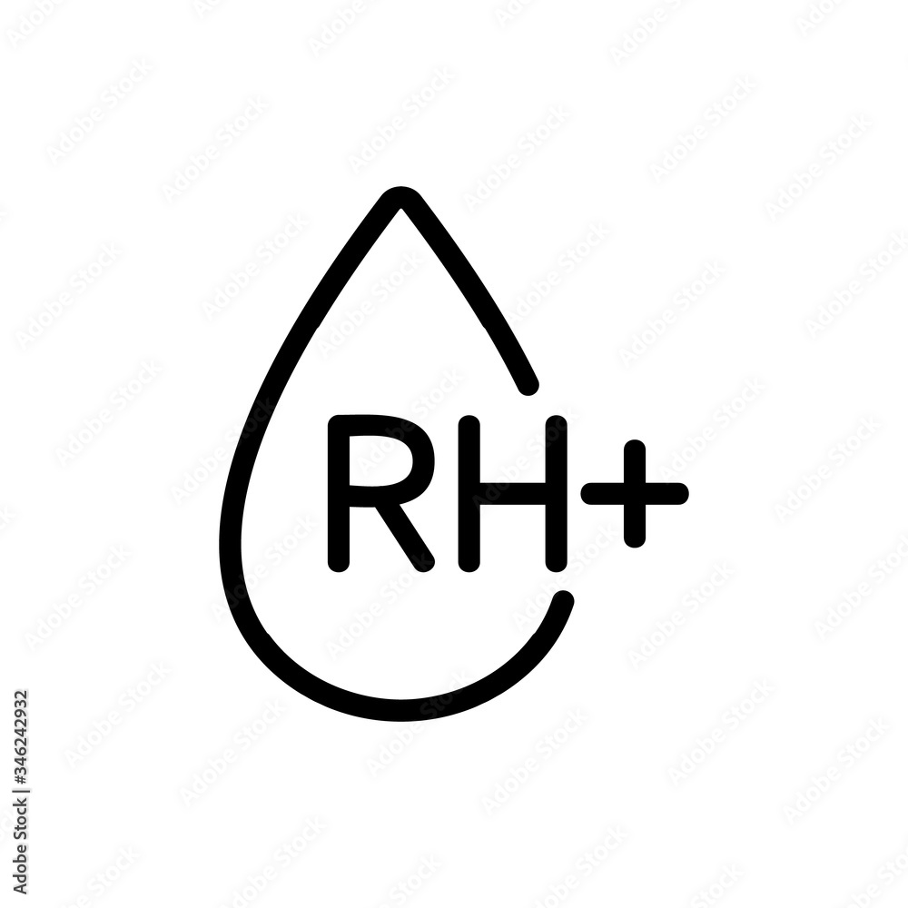 positive rhesus factor icon vector. positive rhesus factor sign. isolated contour symbol illustration positive rhesus factor icon vector. positive rhesus factor sign. isolated contour symbol illustration