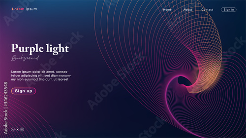 Background abstract line curves night and light