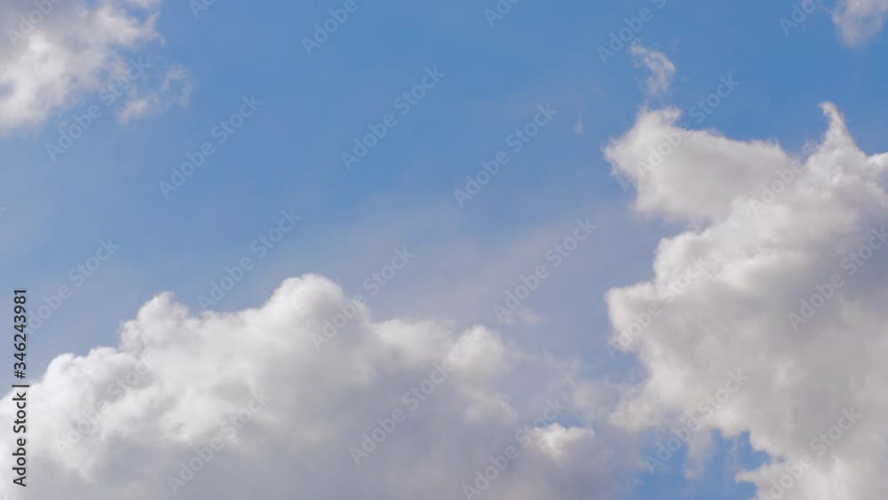 Fluffy cloud formation and movement time lapse Fluffy cloud formation and movement time lapse