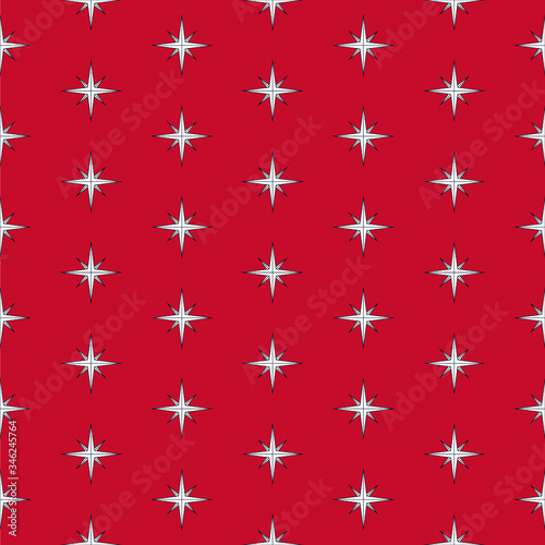 Simple outline seamless stars pattern