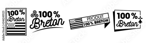 100 % Breton - Logo / Label / autocollant
