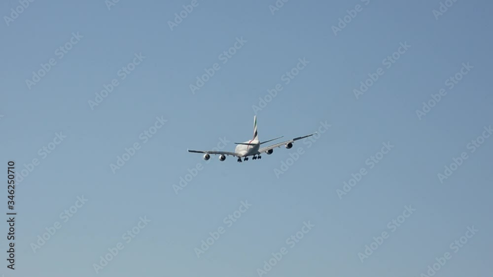 Clear airplane in the sky - Passenger Airliner / aircraft Clear airplane in the sky - Passenger Airliner / aircraft