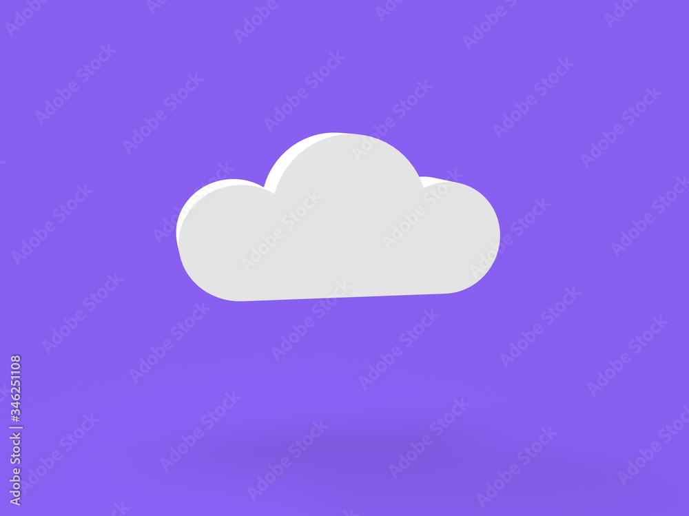 3d rendering Cloud modern symbol organise archive and fileslustration 3d rendering Cloud modern symbol organise archive and fileslustration