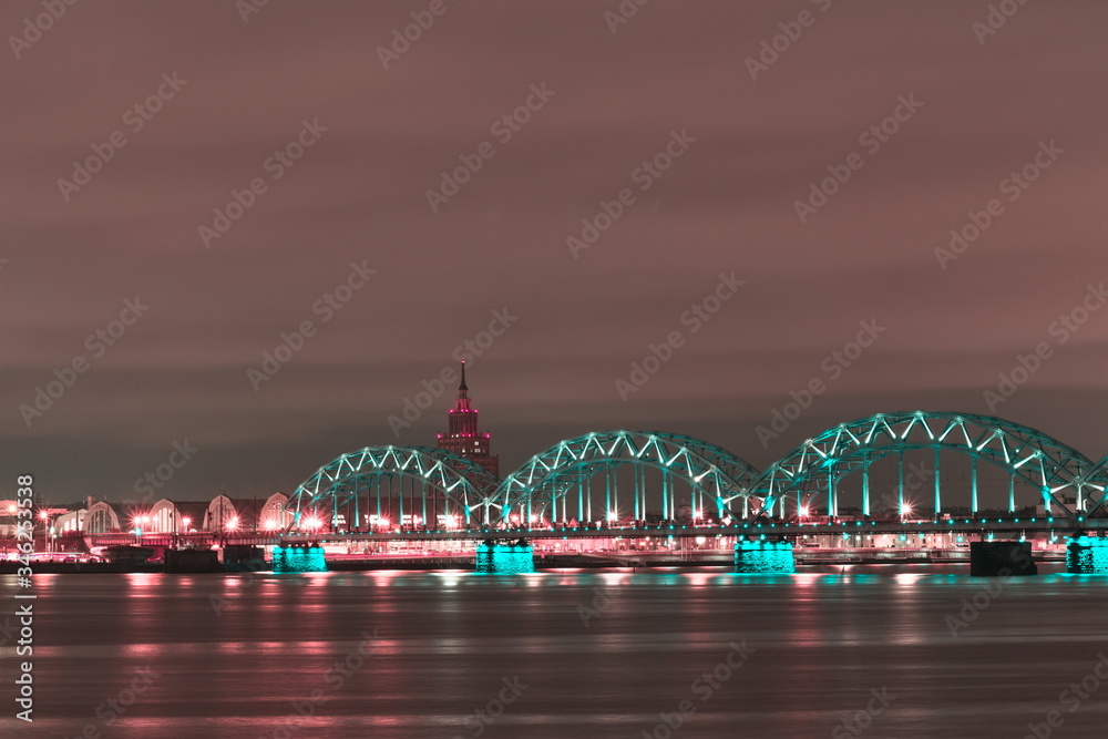 Obraz premium Panoramic view on Riga.