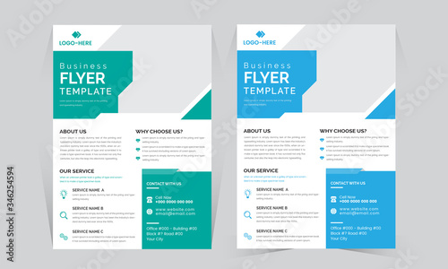 Unique business flyer template design