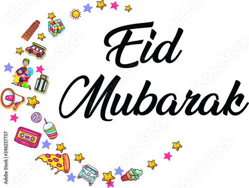 Happy Eid Mubarak vector illustration