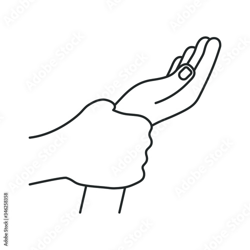 icon, hand strike prevention
