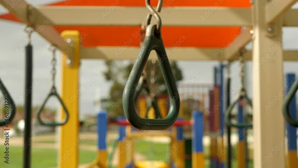 Empty Elementary School Playground During Coronavirus, SLOW MOTION Empty Elementary School Playground During Coronavirus, SLOW MOTION