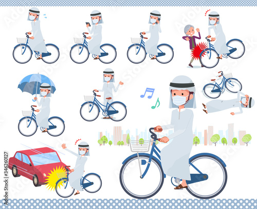 flat type mask Arab men_city cycle