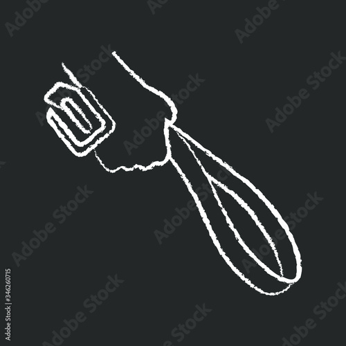 line chalk icon, belt in hand