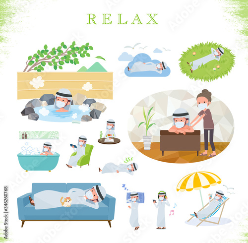 flat type mask Arab men_relax