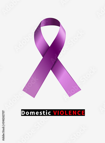 Purple ribbon - symbol of general cancer awareness, drug overdose, domestic violence, Alzheimer disease.