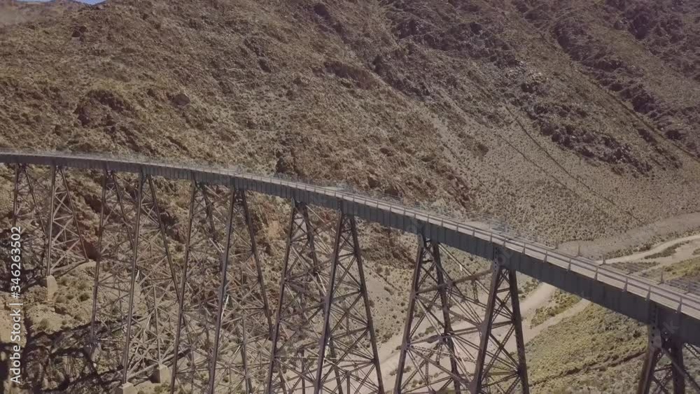Last stop of the train of the clouds (tren de las nubes) on the outskirts of San Antonio de los cobres, Salta Argentina