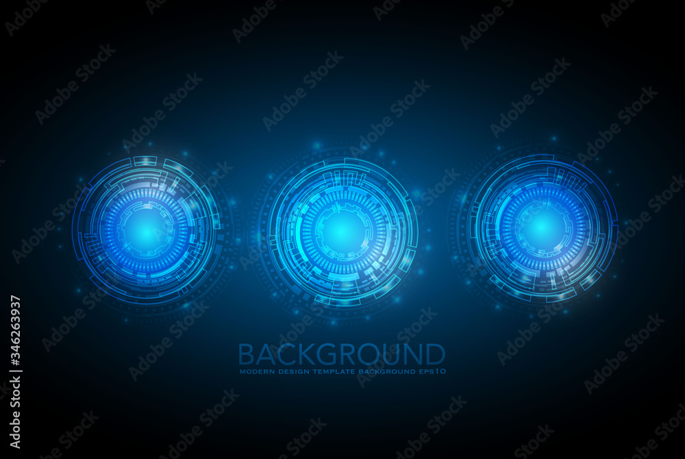 Fototapeta premium business background business background Abstract business background.Vector design. Circle blue abstract technology innovation concept vector background 