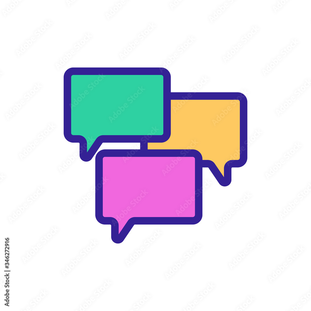 lots of thoughts chat icon vector. lots of thoughts chat sign. color symbol illustration lots of thoughts chat icon vector. lots of thoughts chat sign. color symbol illustration