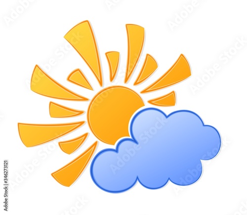A symbol of summer sun and cloud.