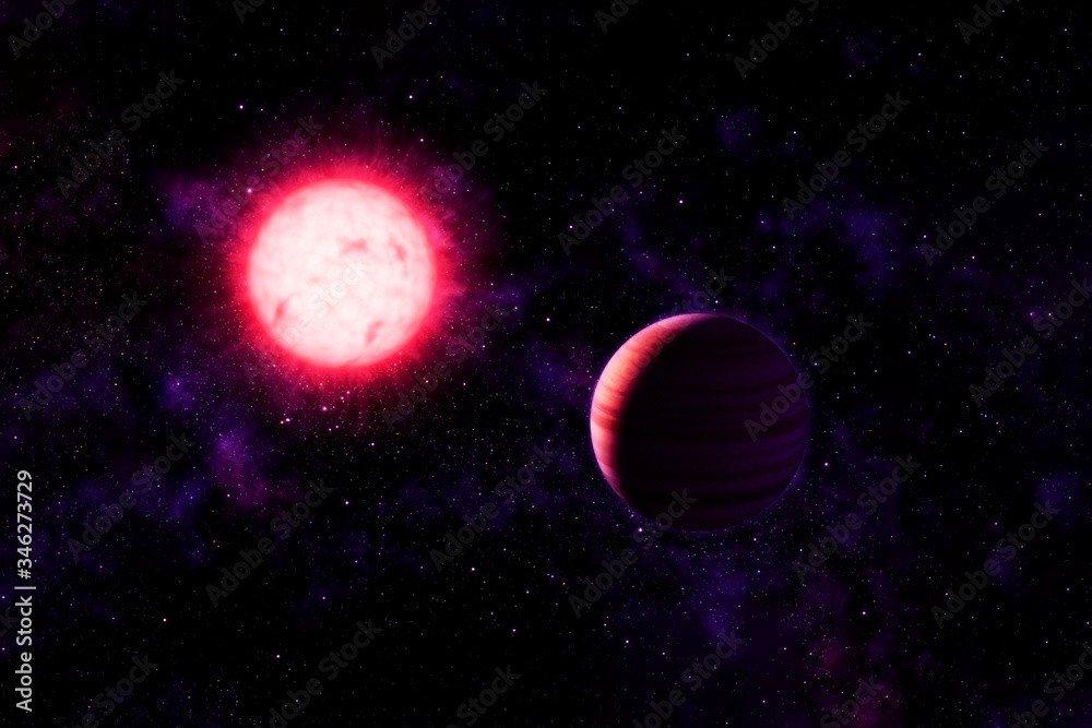 Exoplanet in deep space.Elements of this image were furnished by NASA.