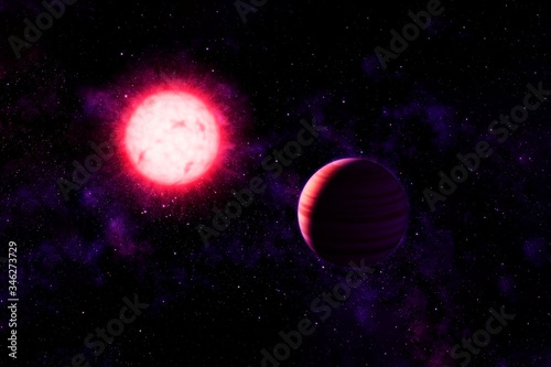 Exoplanet in deep space.Elements of this image were furnished by NASA. © Artsiom P