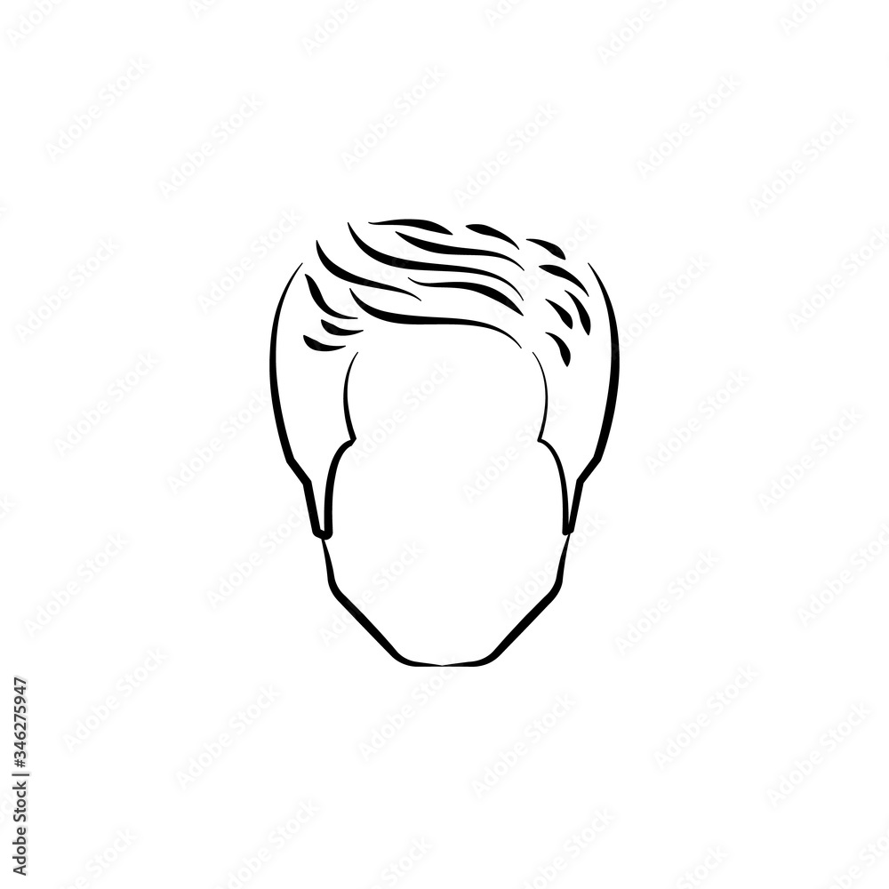 barbershop, hair line illustration icon on white background barbershop, hair line illustration icon on white background