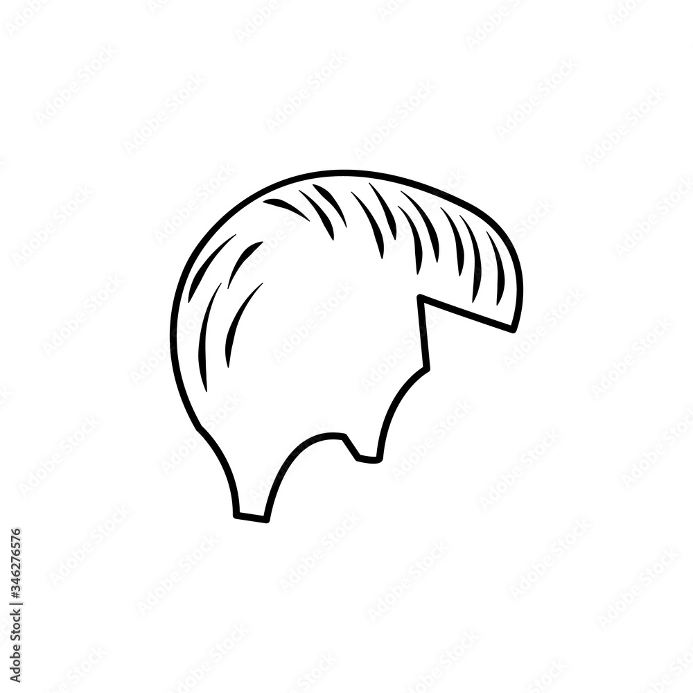 barbershop, hair line illustration icon on white background barbershop, hair line illustration icon on white background