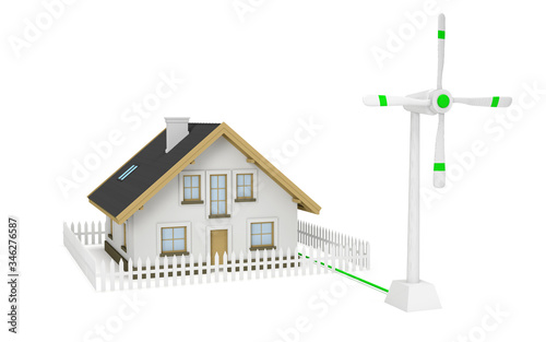 3D Home with Wind Enery