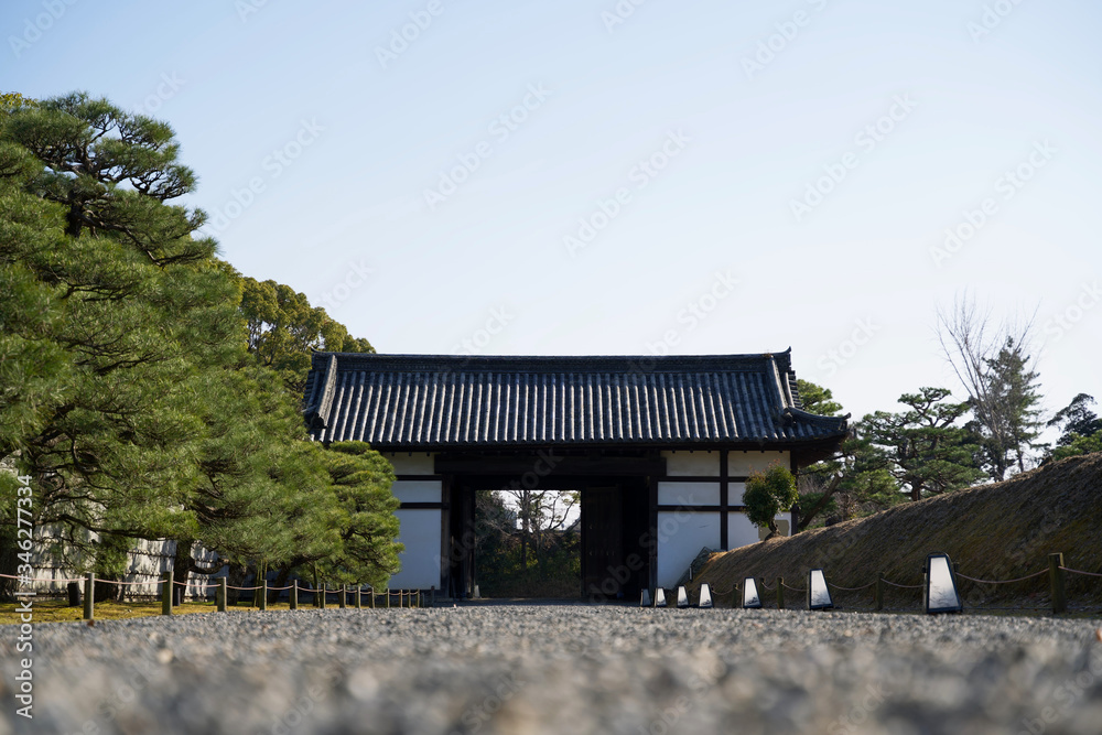 traditional japanese gate of a castle