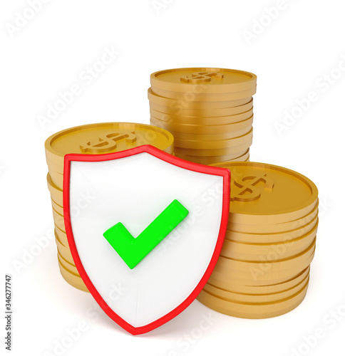 3D Coin with Shield