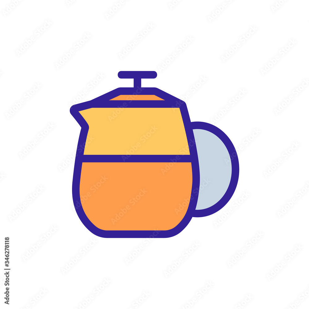 Obraz premium tea spill kettle icon vector. tea spill kettle sign. color symbol illustration