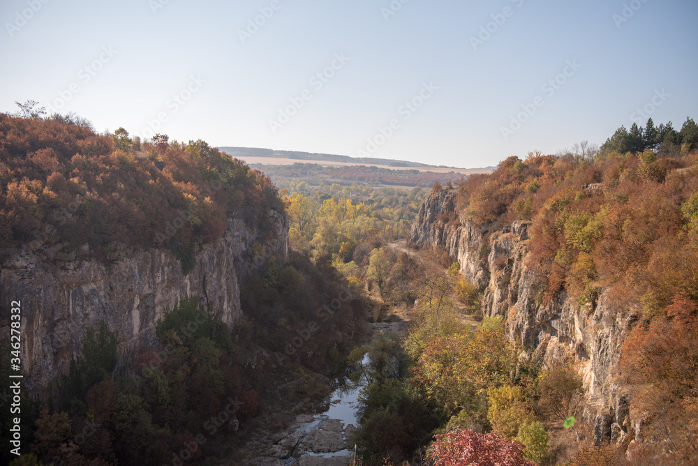 Beautiful sights from the Emen canyon, near Veliko Tarnovo, Bulgaria
