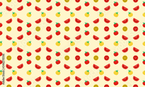 Various Fruits Minimalist Seamless Pattern Fruit Background  Wrapping Paper  Printable Textile  Colorful Wallpaper
