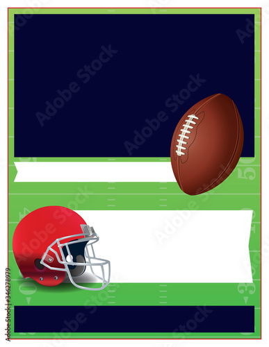 American Football Theme Flyer Template Illustration